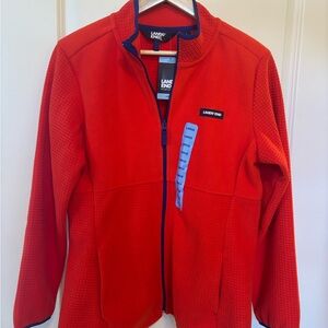 Lands' End Bright orange and Blue Full-Zip Jacket